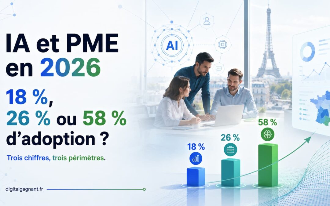Les PME et l’IA en 2026 : 18 %, 26 % ou 58 % d’adoption de l’intelligence artificielle en 2025 – 2026 ?