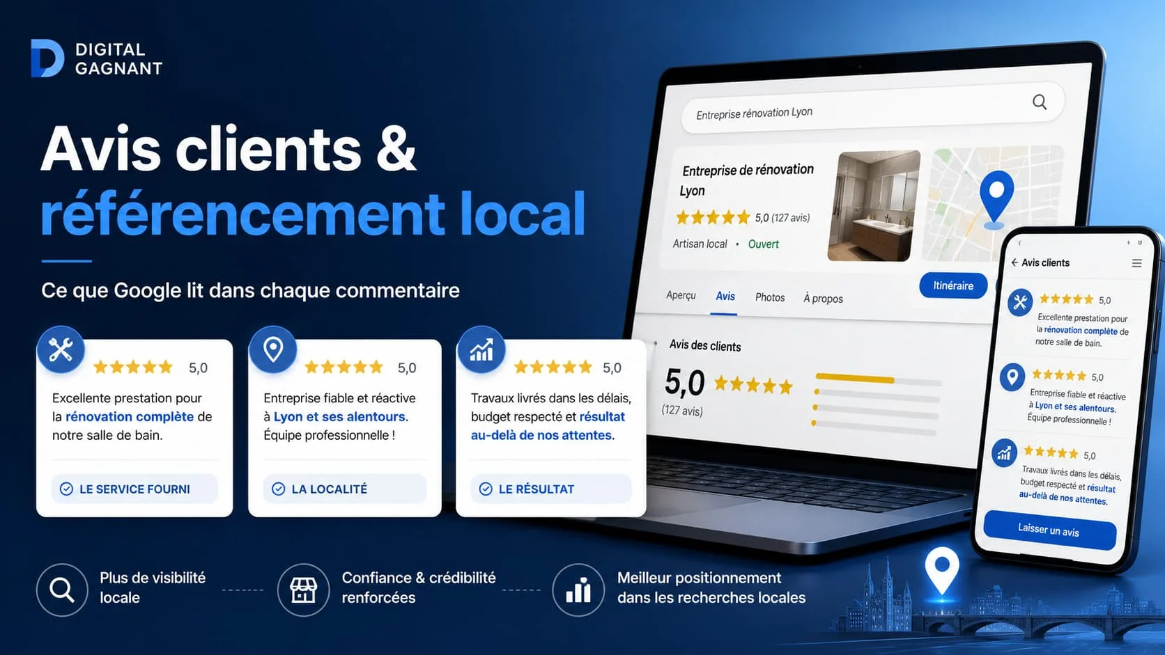 avis clients et référencement local